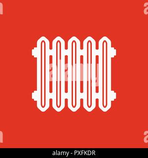 Kühler Symbol. Heizung und Heizung, Wärme Symbol. Flache Bauform. Lager - Vector Illustration. Stock Vektor