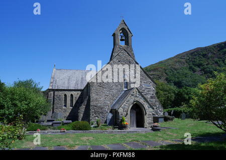 St Mary's Church, Beddgelert, Gwynedd, Snowdonia, North Wales, Vereinigtes Königreich Stockfoto