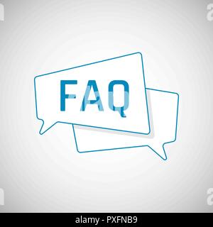 FAQ Symbol. Häufig gestellte Fragen als Blaue Sprechblase bat. Element der Web Icon für mobile Konzept- und Webanwendungen. Vector Illustration Stock Vektor