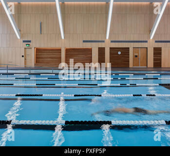 Swimmingpool. Pridham Hall, Adelaide, Australien. Architekt: Snøhetta und JPE Design Studio, 2018. Stockfoto