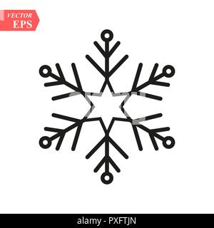 Snowflake übersicht Symbol. Lineare stil Zeichen für mobile Konzept und Webdesign. Schnee Winter Urlaub einfache Linie Vektor icon. Symbol, Logo Illustration. Vektorgrafiken Stock Vektor