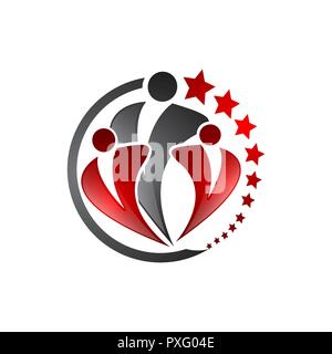 Design Vector logo-Element abstrakt Menschen Symbol Stock Vektor