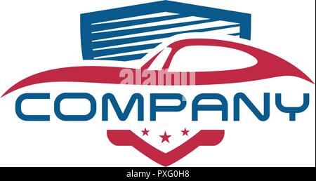 Auto Schild Logo Template Designs Stock Vektor