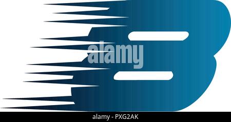 Brief Nr. 8 Speed Logo Design Template Stock Vektor