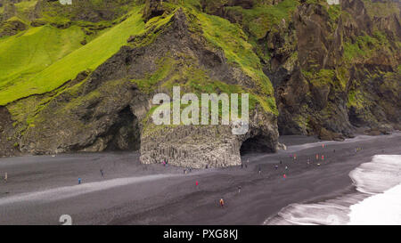 Reynisfjara Black Sand Beach, South Iceand Stockfoto