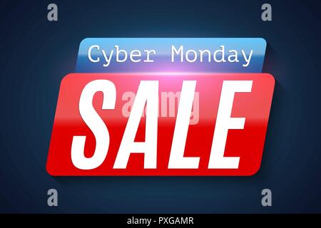 Cyber Monday Banner. Super Sale. Web Banner für Ihr Projekt. Modernes Design. Vector Illustration. EPS 10. Stock Vektor