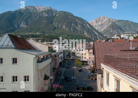 Malte eingerichteten Haus in Landeck, Tirol, Österreich Stockfoto