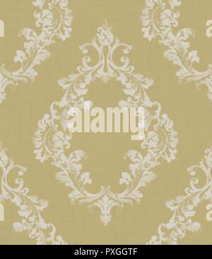 Luxus verziert Muster Vektor. Royal Textur florales Dekor. Blumenschmuck intricated Details. Gelb Herbst Farbe Stock Vektor