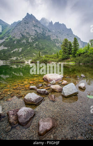 Popradske Pleso in der hohen Tatra, Slowakei Stockfoto
