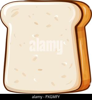 Frisches Brot, Toast zum Frühstück. Im Cartoon Stil. Stock Vektor