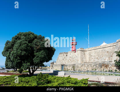 Santa Catarina Old Fort und Leuchtturm Wahrzeichen in Figueira da Foz portugal Stockfoto