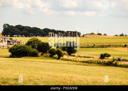 Aylesbury Landschaft von Wiltshire neben Stonehenge Stockfoto