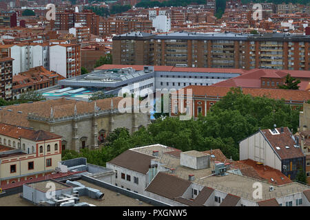 Luftaufnahme von Valladolid, Palast von Santa Cruz und der Hochschule von San Jose, Castilla y Leon, Spanien, Europa Stockfoto