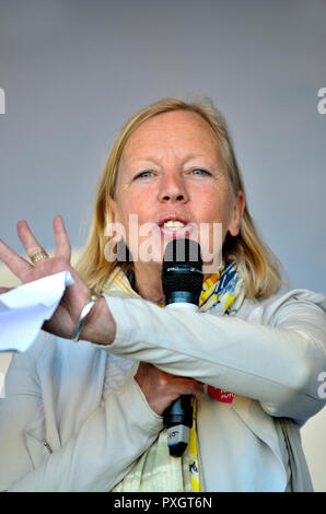 Deborah Meaden (Geschäftsfrau und 'Dragon' in der BBC Dragon's Den) Menschen in Abstimmung März zur Unterstützung eines zweiten Referendums Brexit, London, 20. Oktober 2. Stockfoto