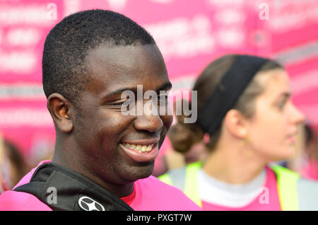 Femi Oluwole (anti-Brexit mitkämpfer an der Abstimmung März) zur Unterstützung eines zweiten Referendums Brexit, London, 20. Oktober 2018 Stockfoto