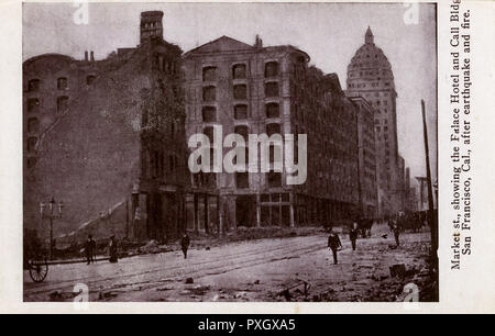 Market Street, San Francisco, Kalifornien - Palace Hotel Stockfoto