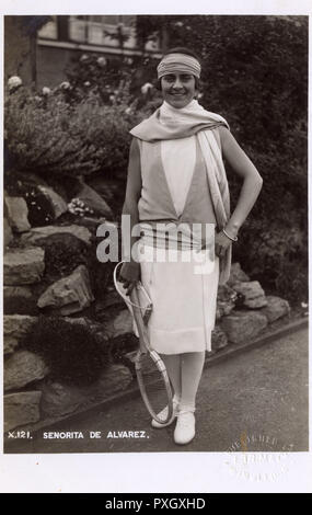 Lili Alvarez - Spanischer Tennismeister in Wimbledon 1926 Stockfoto