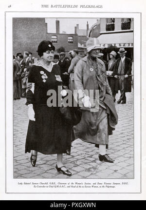 British Legion Women's Section, Battlefields Pilger Stockfoto