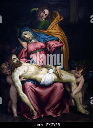 Pietà 1545 von Lorenzo Lotto (1480-1556) Italien Italienisch Stockfoto