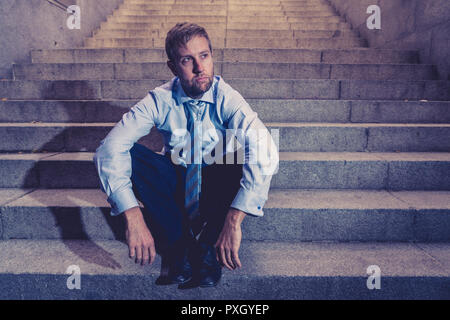 Deprimiert Geschäftsmann Stockfoto