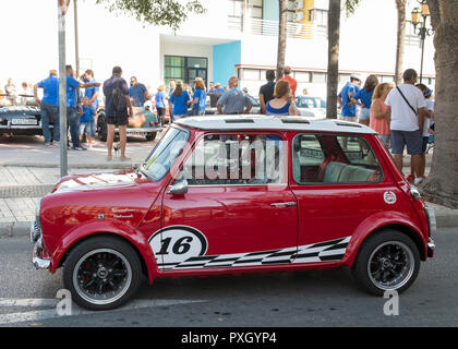 Klassische Mini Classic Car Meeting in Torremolinos, Málaga, Spanien. Stockfoto