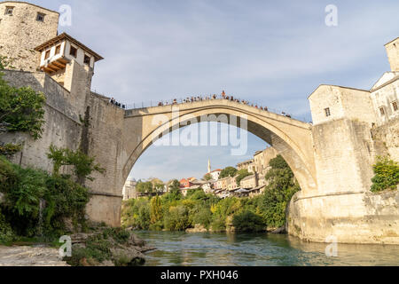 Stari Most - Brücke von Mostar Bosnien und Herzegowina Stockfoto