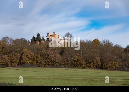 Einsiedelei von Monte Siepi auf der Website gibt es eine Kapelle, die nach dem Tod von San Galgano 1181 gebaut wurde, Italien Stockfoto