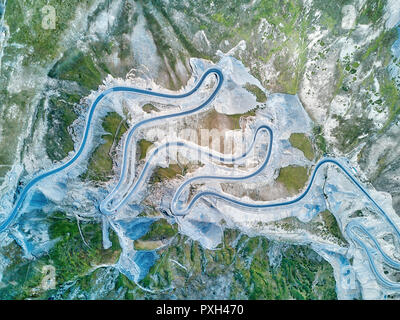 Taldyk Mountain Pass in Kirgisistan im August 2018 getroffen Stockfoto