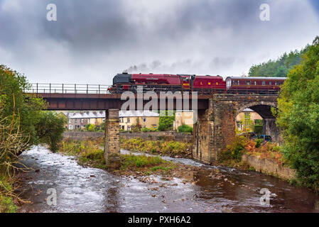 Nr. 46233 'Duchess von Sutherland "Midland und Scottish Railway (LMS) Prinzessin Krönung Klasse 4-6-2 'Pacific' Typ Dampflok 1938 gebaut. Stockfoto