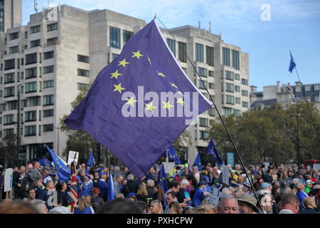 Die Abstimmung März für die Zukunft, London, 20. Oktober 2018. Stockfoto