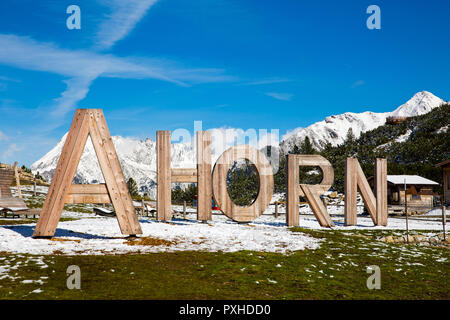 Ahorn anmelden berühmten Skigebiet Stockfoto