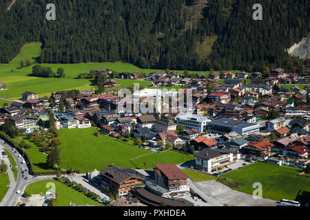 Skigebiet in Mayrhofen, Österreich Stockfoto