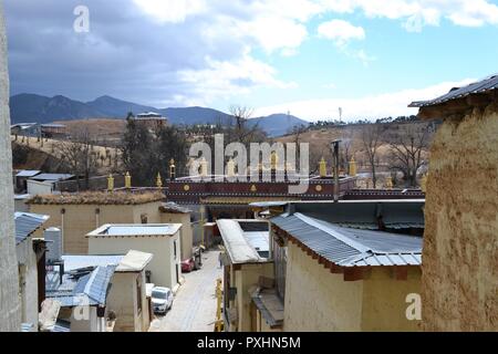 Songzanlin tibetisch-buddhistischen Kloster, Shangri La, Xianggelila, Provinz Yunnan, China Stockfoto