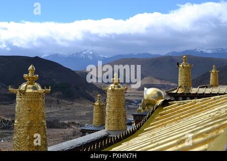 Songzanlin tibetisch-buddhistischen Kloster, Shangri La, Xianggelila, Provinz Yunnan, China Stockfoto