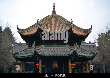Tempel in der wunderschönen Altstadt von Chengdu, Sichuan, China Stockfoto