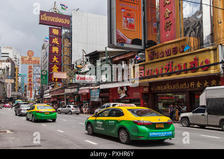 Bangkok, Thailand - 27. August 2018: Chinatown in Bangkok, Thailand. Stockfoto