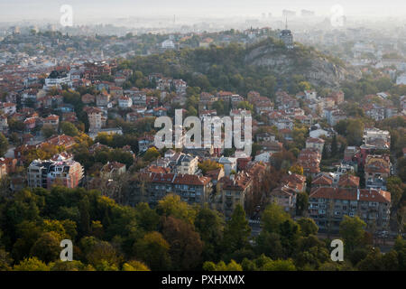 Herbst Blick auf die Altstadt Plovdiv, Bulgarien Stockfoto