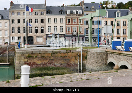 Saint-Valery-en-Caux Schleuse Hafen, Seine-Maritime, Normandie, Frankreich, Europa Stockfoto