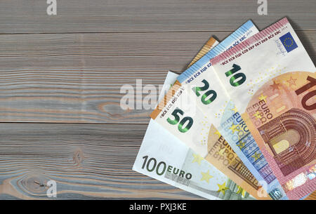 Geld Euro Euro bill Banknoten Kosten sparen das Ergebnis Stockfoto