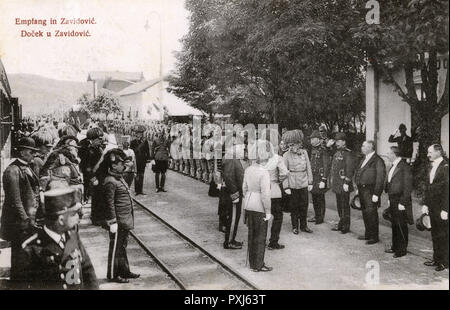Kaiser Franz Joseph I. besucht Zavidovici, Bosnien-Herzegowina Stockfoto