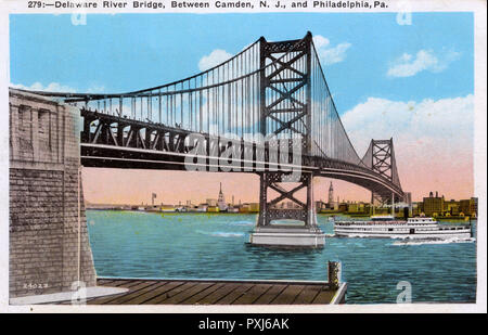 Die Delaware River Bridge, Philadelphia, Pennsylvania Stockfoto