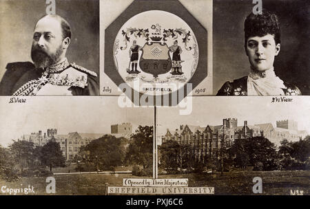 Sheffield University - Porträts von Edward VI und Alexandra Stockfoto