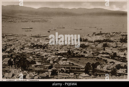 Australien - Hobart Harbour, Tasmanien - Bird's Eye View Stockfoto