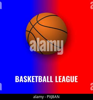 Basketball Banner mit Ball. Sport Abbildung. Vektor Stock Vektor