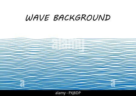 Abstrakte blaue Linien wave Hintergrund, Vector Illustration Stock Vektor