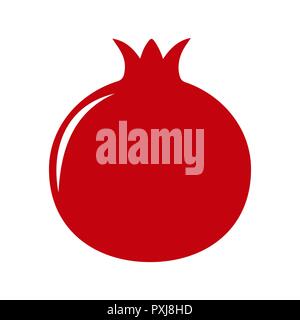 Garten Granatapfel Symbol. Vector Illustration, Isolatrd auf weißem Hintergrund Stock Vektor