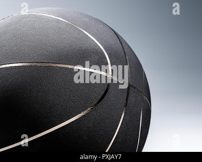 Mettalic Basketball close-up in Studio Hintergrund Stockfoto