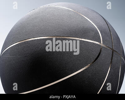 Mettalic Basketball close-up in Studio Hintergrund Stockfoto