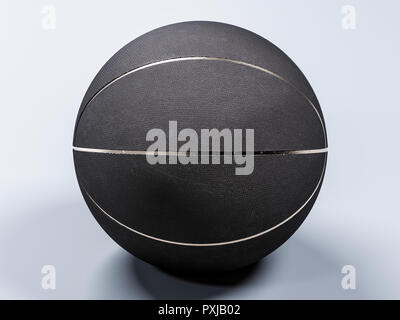 Schwarz Metallic Basketball close-up in Studio Hintergrund Stockfoto