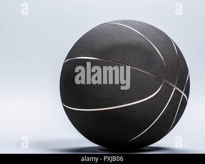 Schwarz Metallic Basketball close-up in Studio Hintergrund Stockfoto